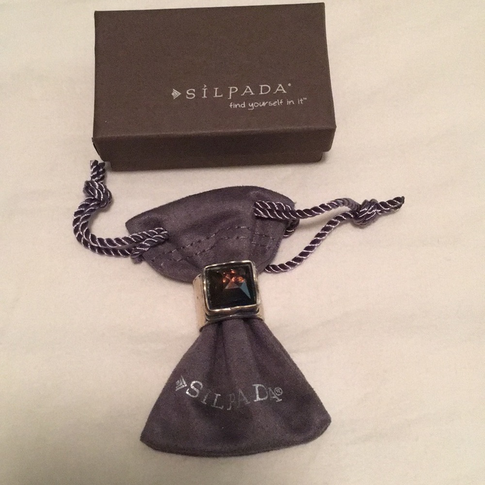 925 Sterling Silver Smoky Quartz Ring Size-6